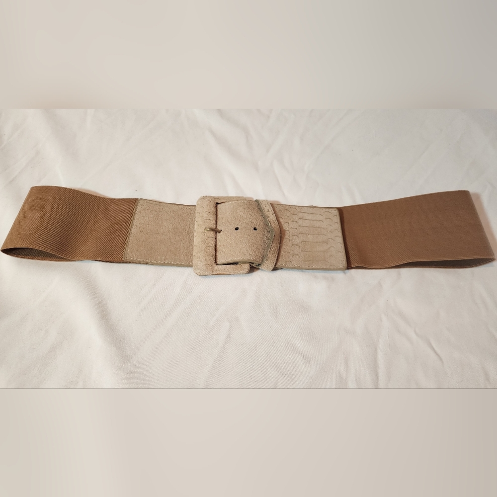 Another Line Inc Stretchy Tan Belt XL